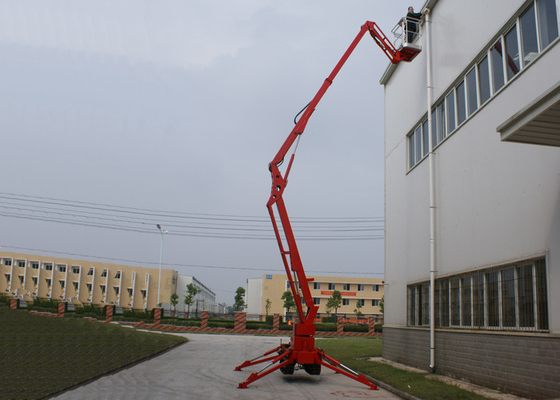 Κίνα Τηλεσκοπικοί όρθιοι ανελκυστήρες βραχιόνων αντιολισθητικών αλυσίδων του ISO/CE 53M με την ικανότητα φόρτωσης 350KG προμηθευτής